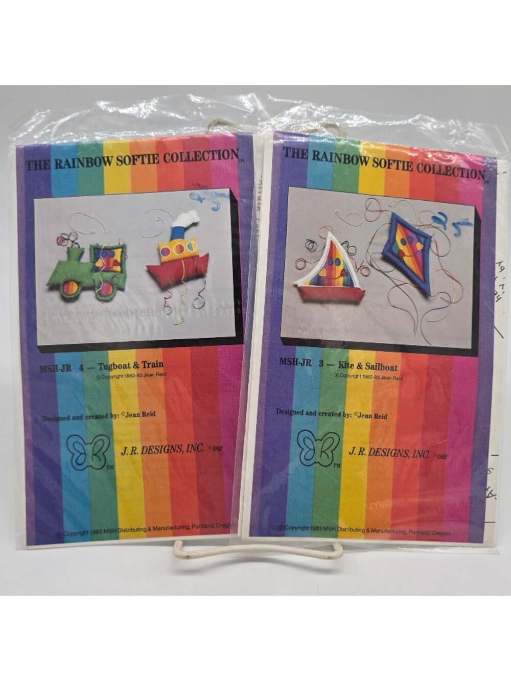 Quilt Plushy Sewing Pattern Rainbow Softie Kite & Sailboat and Tugboat and Train